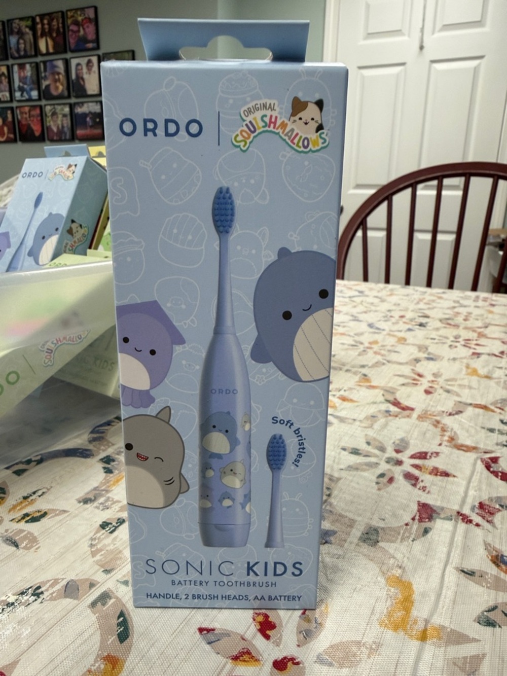 ORDO Sonic Kids Battery Toothbrush - Blue SQUISHMALLOWS SAMIR Gordon STACEY